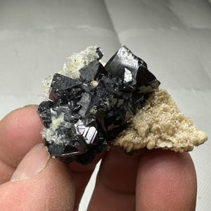 Very aesthetic sphalerite with quartz and calcite from the famous 9th of September mine, Madan, Bulgaria,Natural crystal, Gift, N8610