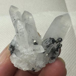 Wonderful quartz with micro crystals sphalerite and pyrite from the famous 9th of September mine, Bulgaria, Natural crystal, N9076