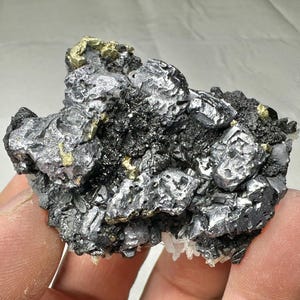 Toller seltener Bleiglanz mit Sphalerit und Chalkopyrit, Madan, Bulgarien, Naturkristall, Top Zustand, Geschenk, N7899