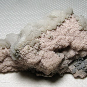 Rare rhodochrosite with manganocalcite and calcite, Madan, Bulgaria, Mineral, Natural crystal, Top condition, N2026