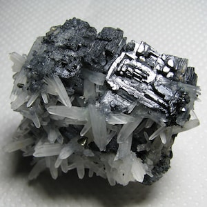 ブルガリア、マダンの有名な9月9日鉱山産の美しい骨格状方鉛鉱石、天然水晶、最高の状態、N2370