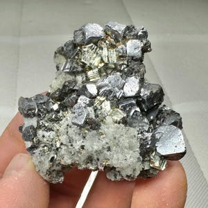 Lovely galena with sphalerite, quartz and pyrite from the famous 9th of September mine, Bulgaria,Natural crystal, Gift, N9305