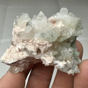 Rare rhodochrosite with quartz from the famous 9th of September mine, Madan, Bulgaria, Mineral, Natural crystal, Top condition, Gift, N8607