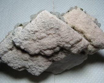 Incredible rare rhodochrosite, micro crystals chalcopyrite with calcite on manganocalcite, Bulgaria,Mineral,Pink stone, Energy crystal,N2306