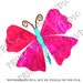 Pink Butterfly Image, Printable Butterflies, Hand Painted Bright ...