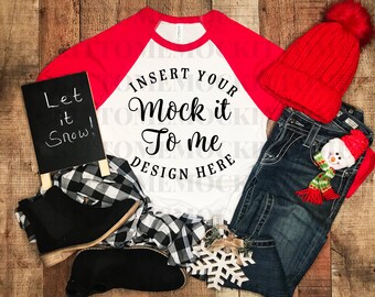 red and white raglan