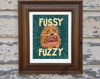 Fizzgig, Fussy Fuzzy art print