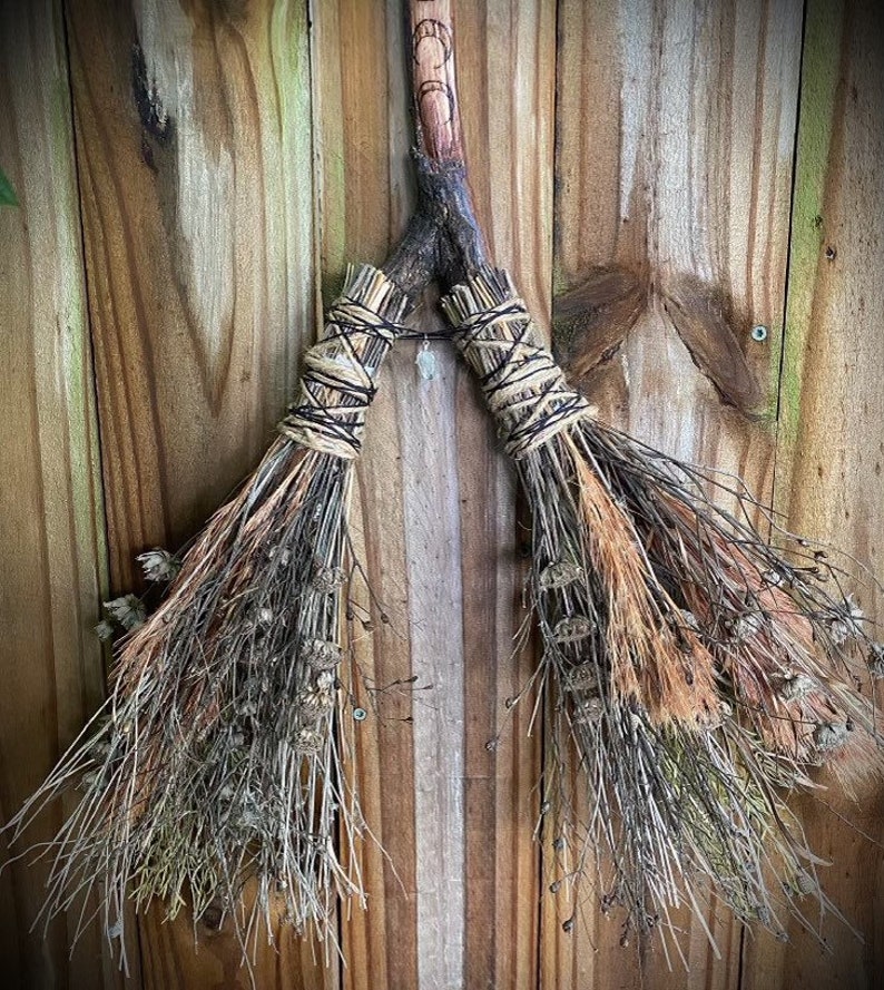 Double Headed Witches Broom Besom Etsy