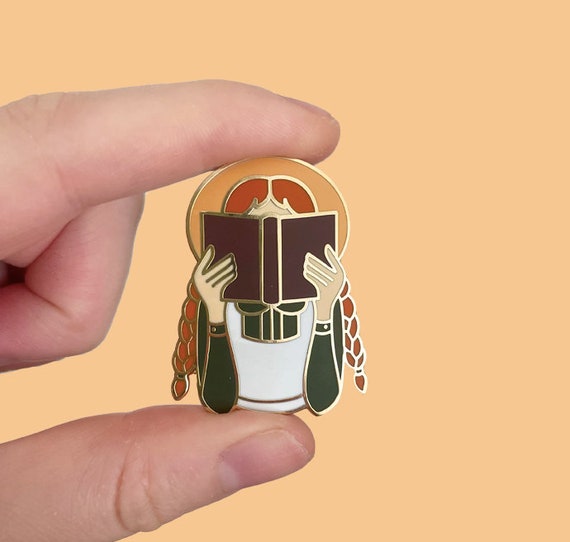 Anne of Green Gables Fictional Bookworm Enamel Pin | Bookish Enamel Pin | Anne Shirley | Hard Enamel | Literary Gift | Lapel Pin