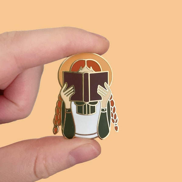 Pin de esmalte de ratón de biblioteca ficticio de Ana de las Tejas Verdes / Pin de esmalte literario / Anne Shirley / Esmalte duro / Regalo literario / Pin de solapa