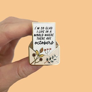 Octobers Anne of Green Gables Autumn Enamel Pin | Bookish Pin | Anne Shirley | Hard Enamel | Literary Gift | Bookworm