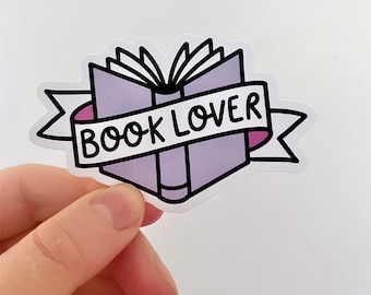 Book Lover Vinyl Sticker | Bookish Vinyl Sticker | Bookworm | Book Die Cut Sticker | Decal | Cute | Waterproof Sticker | Laptop Sticker