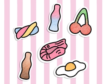 Pick n Mix Glossy Sticker Sheet | Retro Sweets | Kawaii Stationery | Journaling | Scrapbook Stickers | Planner Stickers | Cute Stickers