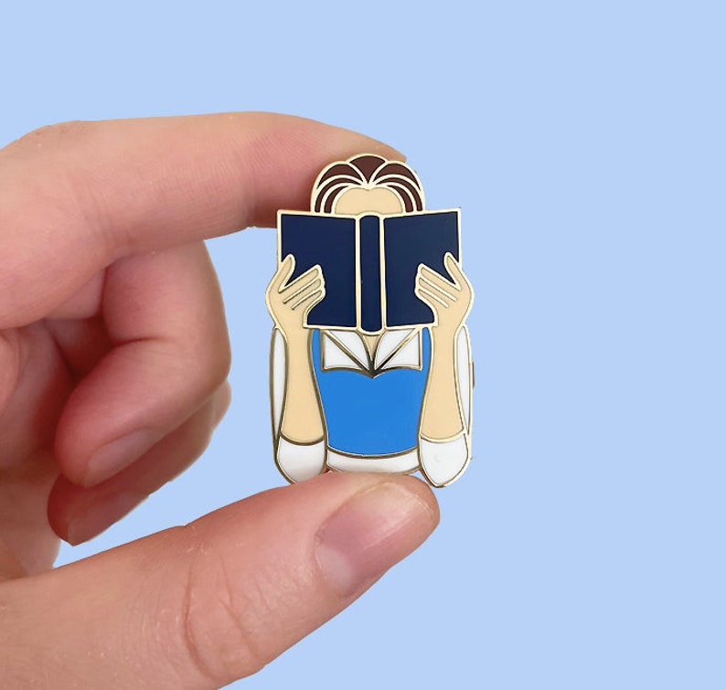 PRE ORDER Belle Fictional Bookworm Enamel Pin Bookish image 1