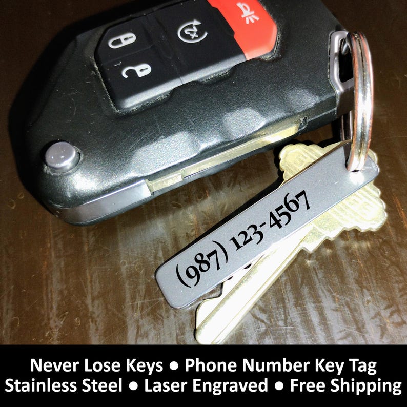 Personalized Stainless Steel Key Tag – Laser Engraved ID Tag - Etsy