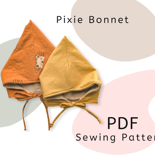 Patron de couture Bonnet PDF, Tutoriel téléchargeable, Patron de bonnet bébé et enfant