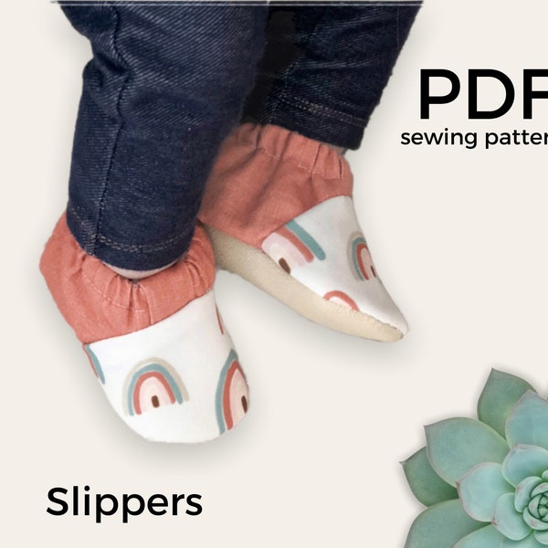 Baby Slippers PDF Pattern and Tutorial | Sizes from 0-24 Months Included | Digital Pattern | Soft Sole moccasins- DIY Christmas Gift