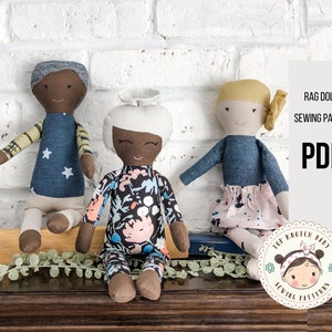 Easy Rag Doll PDF Sewing Pattern | Baby and Kid Patterns | Soft Dolls | DIY Dolls | Handmade Gifts for Kids | Instant Download