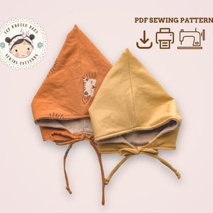 Patron PDF de couture de bonnet, tutoriel téléchargeable, patron de bonnet pour bébé et enfant