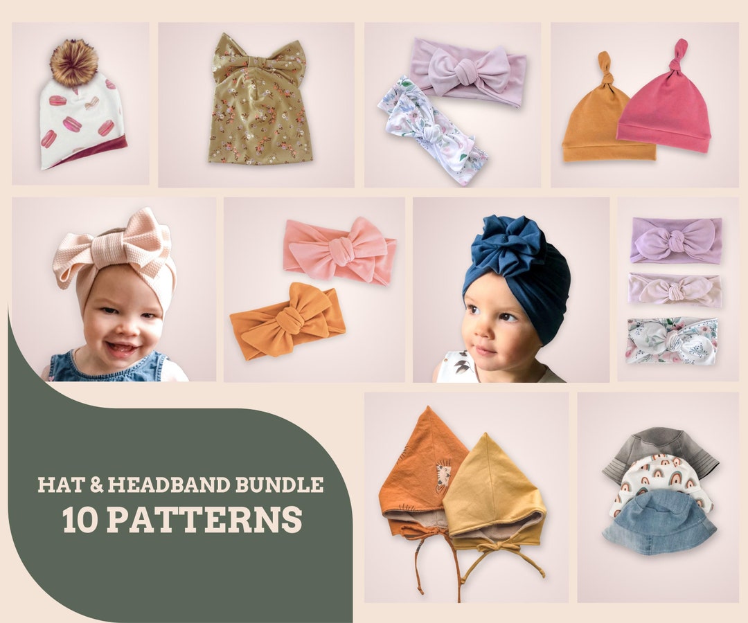 All Hat and Headband PDF Sewing Pattern BUNDLE Baby Fall Fashion ...