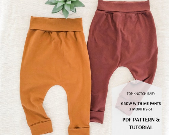 Grow With Me Pants PDF Pattern and 