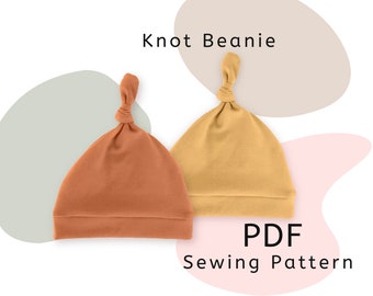 Knotted Baby Hat Sewing Pattern and Tutorial | PDF | Instant Download