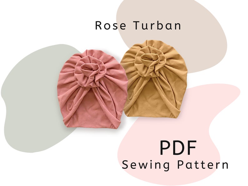 Turban pdf pattern- Rose turban for baby and kids- Kids pdf sewing pattern 