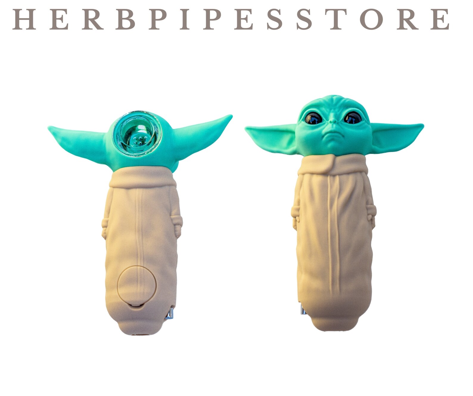 Baby Yoda Pipe Grogu Silicone Unbreakable Smoke Piece Etsy