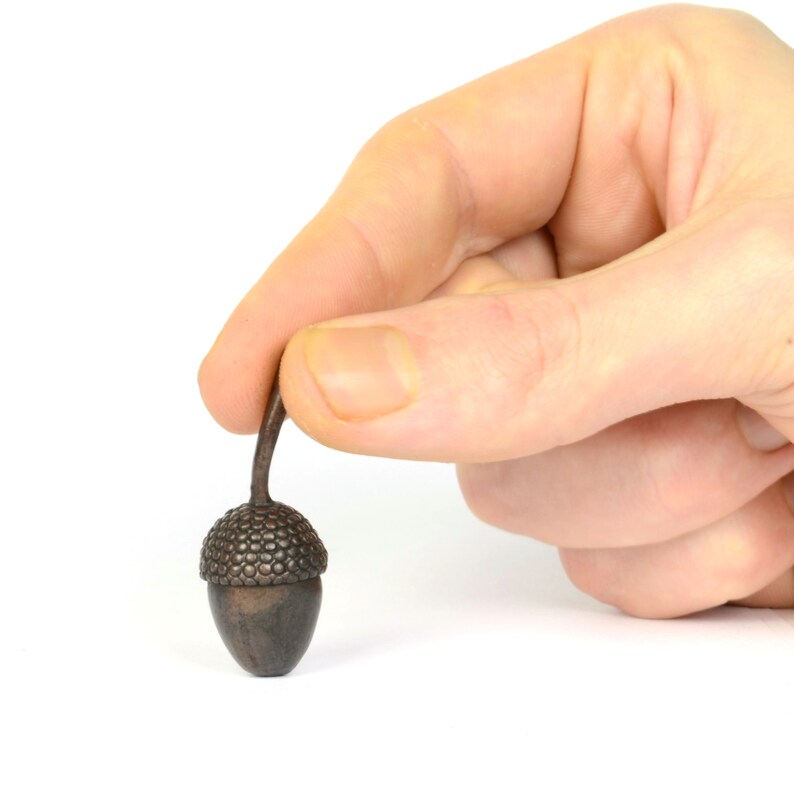 Bronze Acorn Miniature Nut Sculpture Hot Cast Bronze Bonsai Etsy