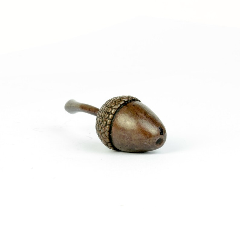 Bronze Acorn Miniature Nut Sculpture Hot Cast Bronze Bonsai Etsy