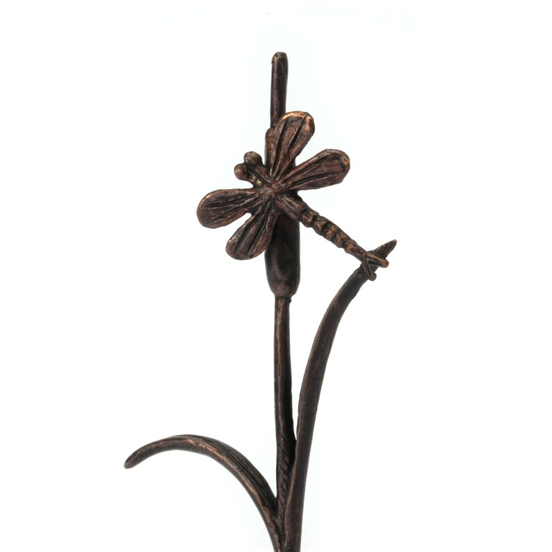 Bronze Dragonfly Sculpture Hot Cast Solid Bronze Okimono Etsy