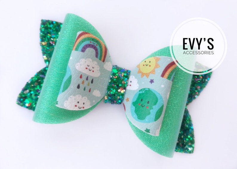 Rainbow Hair Bow Rainbow Headband Rainy Day Headband Rainy Day Hair Bow