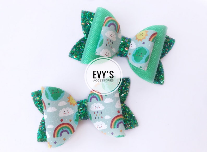 Rainbow Hair Bow Rainbow Headband Rainy Day Headband Rainy Day Hair Bow
