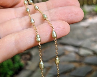 Super long freshwater pearl earrings