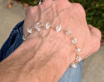 Herkimer diamond bracelet