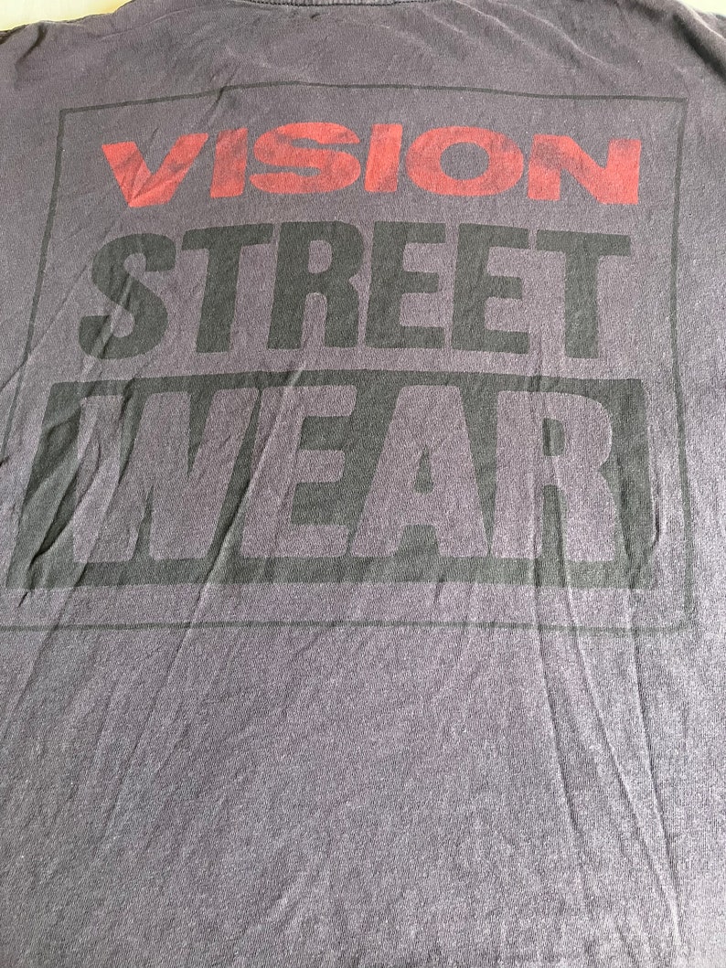 Vintage VISION STREET WEAR T Shirt, Black, Large image 4