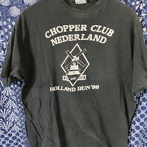 Chopper Club Nederland T Shirt, Black, SS XL