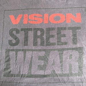 Vintage VISION STREET WEAR T Shirt, Black, Large image 2