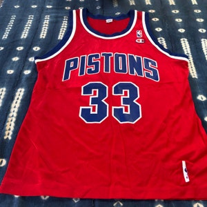 Vintage DETROIT PISTONS Drew Hill Basketball Jersey, Medium