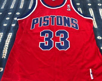 Vintage DETROIT PISTONS Drew Hill Basketball Jersey, Medium