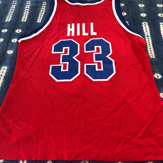 Vintage DETROIT PISTONS Drew Hill Basketball Jersey, … Gem