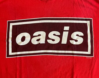 Original OASIS Band Tee, Red, SS Large - Etsy