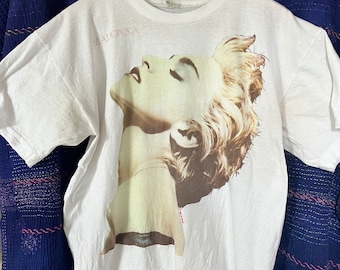 Rare MADONNA True Blue Tee, White, Large