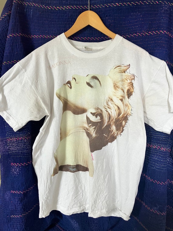 Rare MADONNA True Blue Tee, White, Large