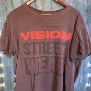 Vintage VISION STREET WEAR T Shirt, Black, Large image 1