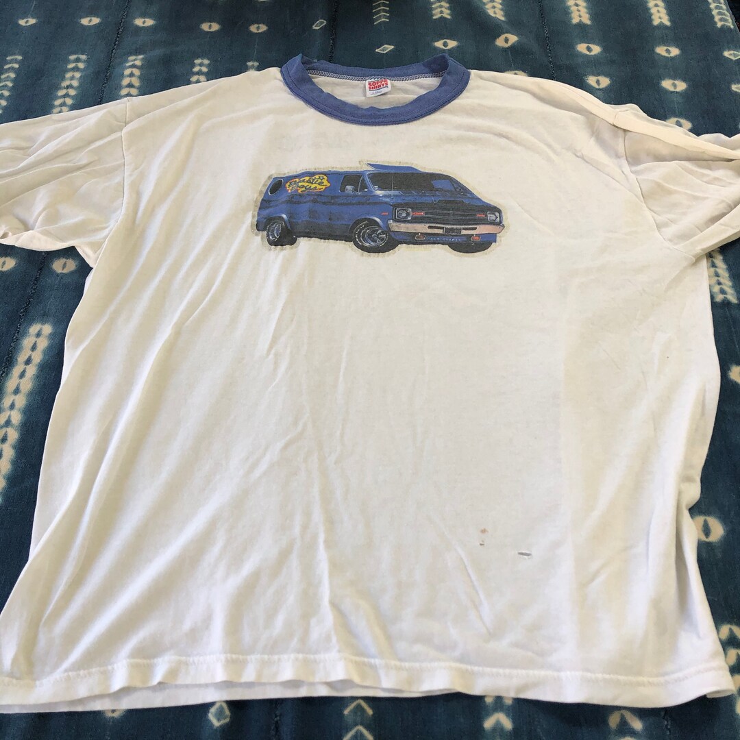 Vintage BEASTIE BOYS Aloha Mr. Hand White Blue Ringer T Shirt, XL