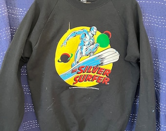 Rare SILVER SURFER Sweatshirt, Black, xl ls