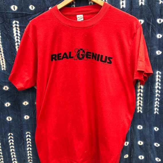 Vintage REAL GENIUS Movie T Shirt, Large, Red - image 1