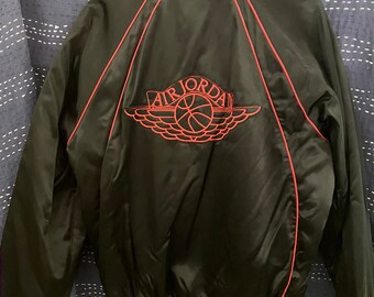 Vintage NIKE Air Jordan Satin Wings Jacket, Black, Large