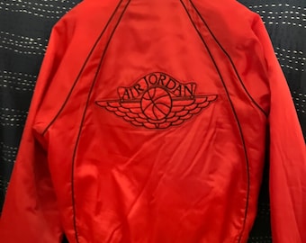 Vintage NIKE Air Jordan Satin Wings Jacket, Red, Medium